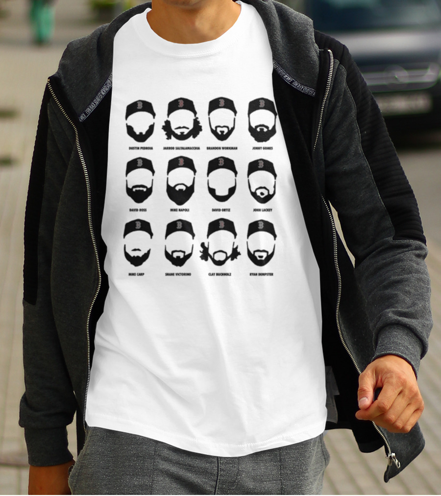 Boston Bearded Baseball Legends David Ortiz Shane Victorino Mike Napoli David Ross T-Shirt