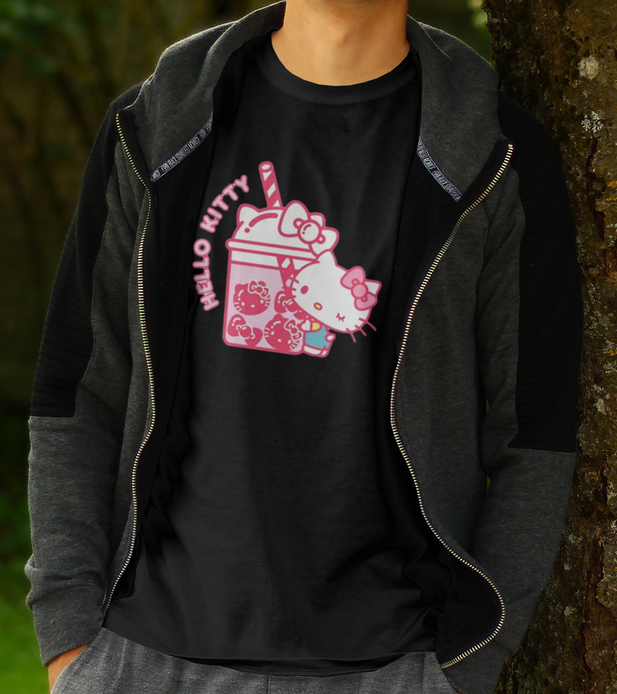 Hello Kitty Bubble Tea Drink Cute T-Shirt