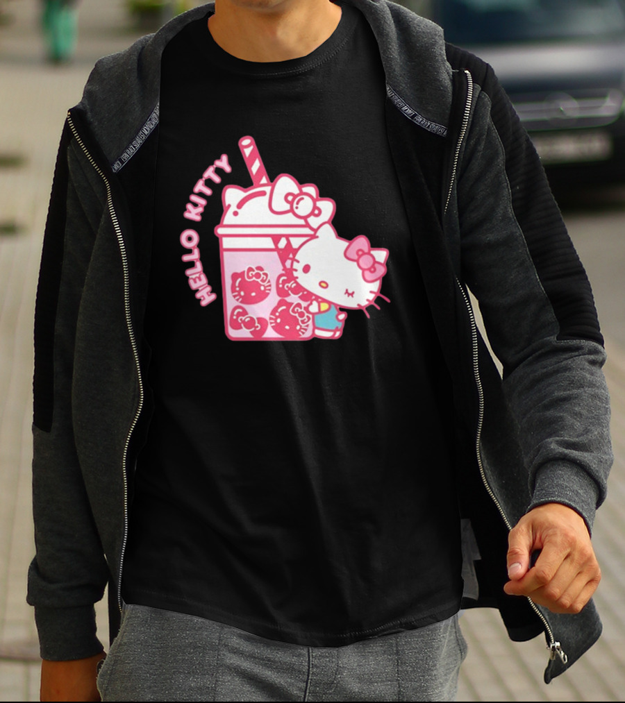 Hello Kitty Bubble Tea Drink Cute T-Shirt