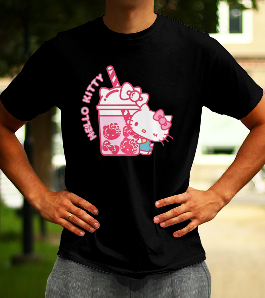 Hello Kitty Bubble Tea Drink Cute T-Shirt