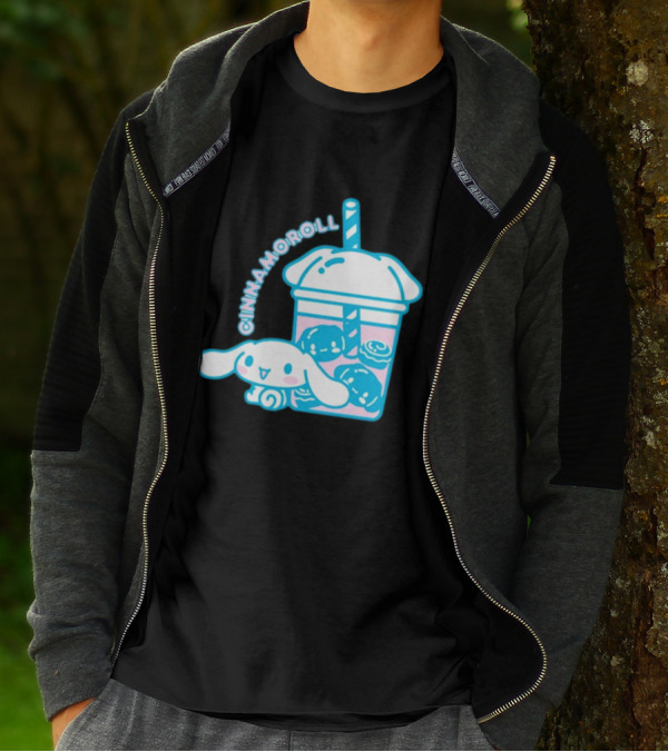 Cinnamoroll Bubble Tea Cup Pastel Cute Character T-Shirt