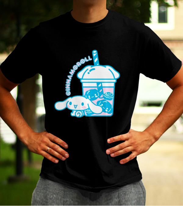 Cinnamoroll Bubble Tea Cup Pastel Cute Character T-Shirt