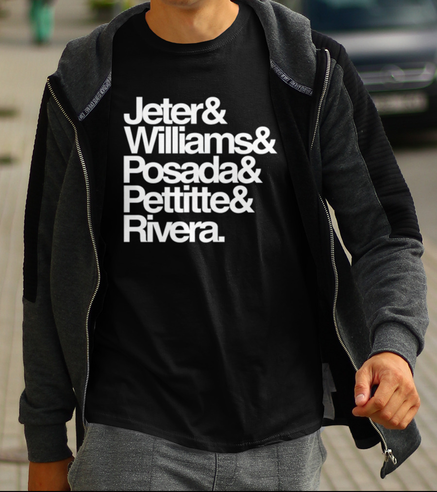 Jeter Williams Posada Pettitte Rivera New York Yankees Core Five Legends T-Shirt