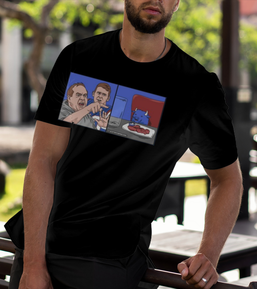 Sophtowncarl Angry Man Shouting At Blue Cat Meme T-Shirt