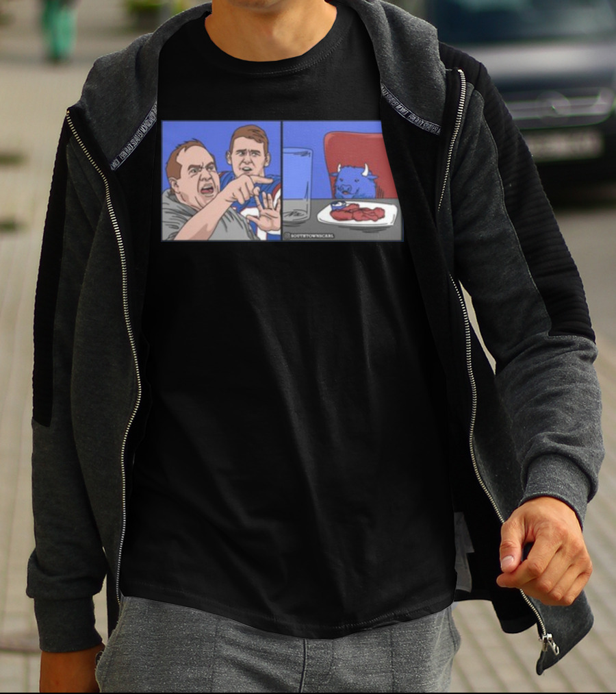 Sophtowncarl Angry Man Shouting At Blue Cat Meme T-Shirt