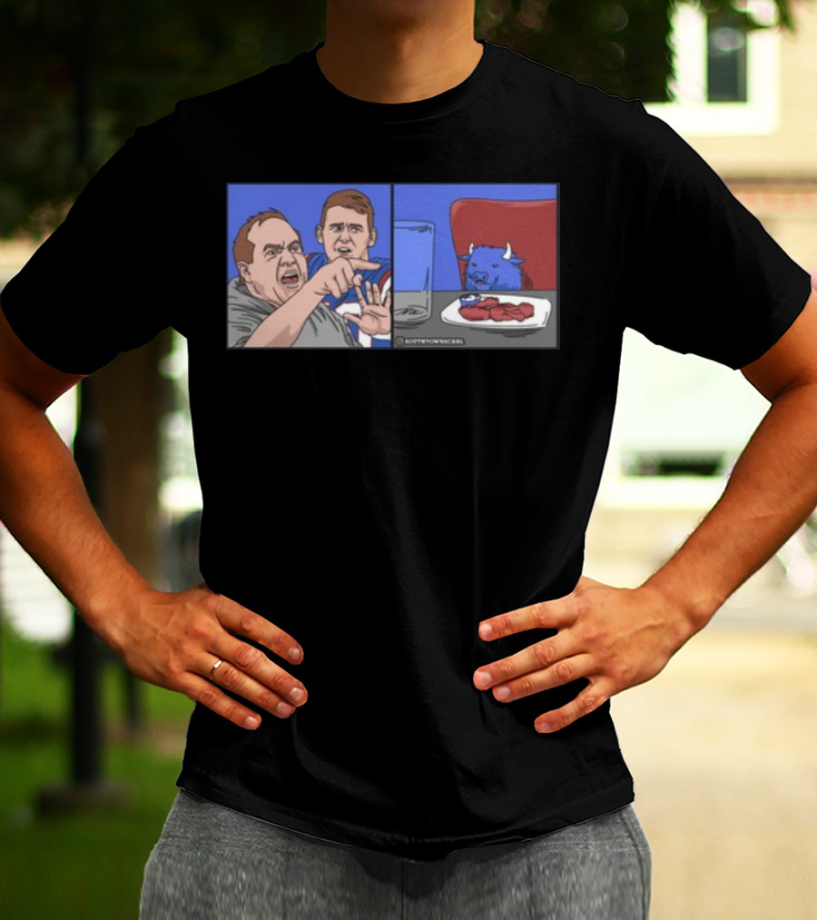 Sophtowncarl Angry Man Shouting At Blue Cat Meme T-Shirt