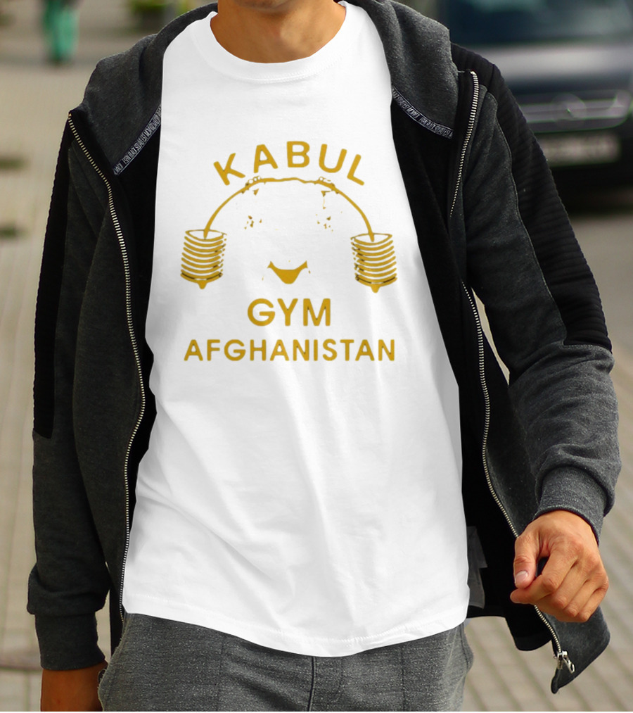 Kabul Gym Afghanistan Weights Icon Lord Miles Wearing T-Shirt