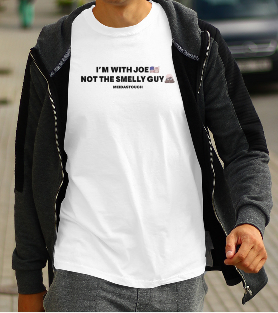Meidastouch I'm With Joe Flag Emoji Not The Smelly Guy Poop Emoji T-Shirt