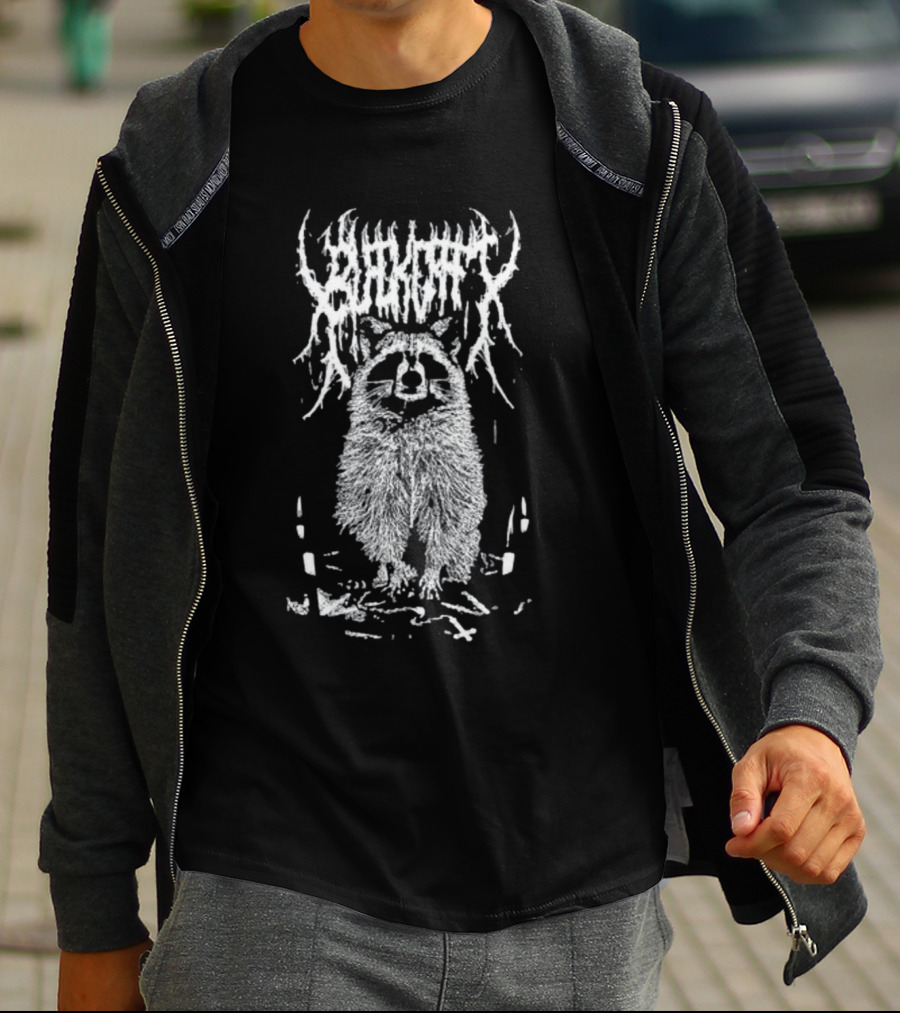 Blackcraft Sleep All Day Sin All Night Raccoon Occult T-Shirt