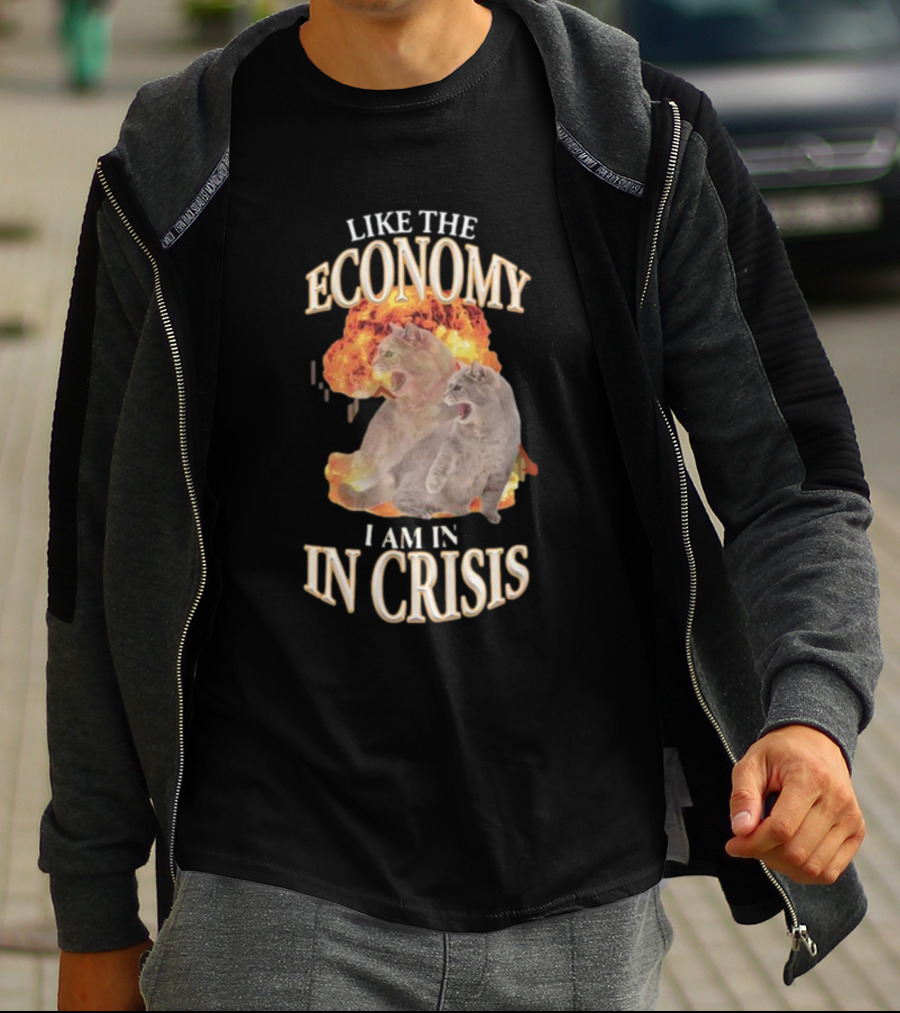 LIKE THE ECONOMY I AM IN CRISIS CAT EXPLOSION T-Shirt