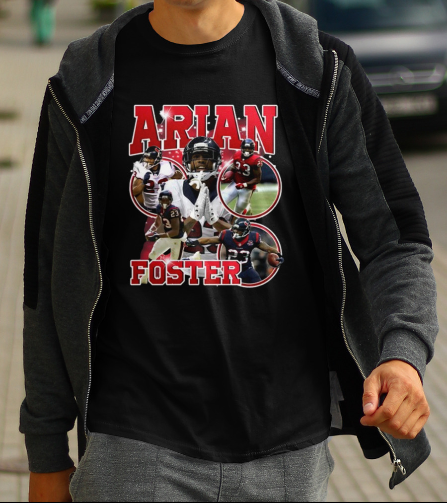 Macrodosing Arian Foster Football Collage T-Shirt