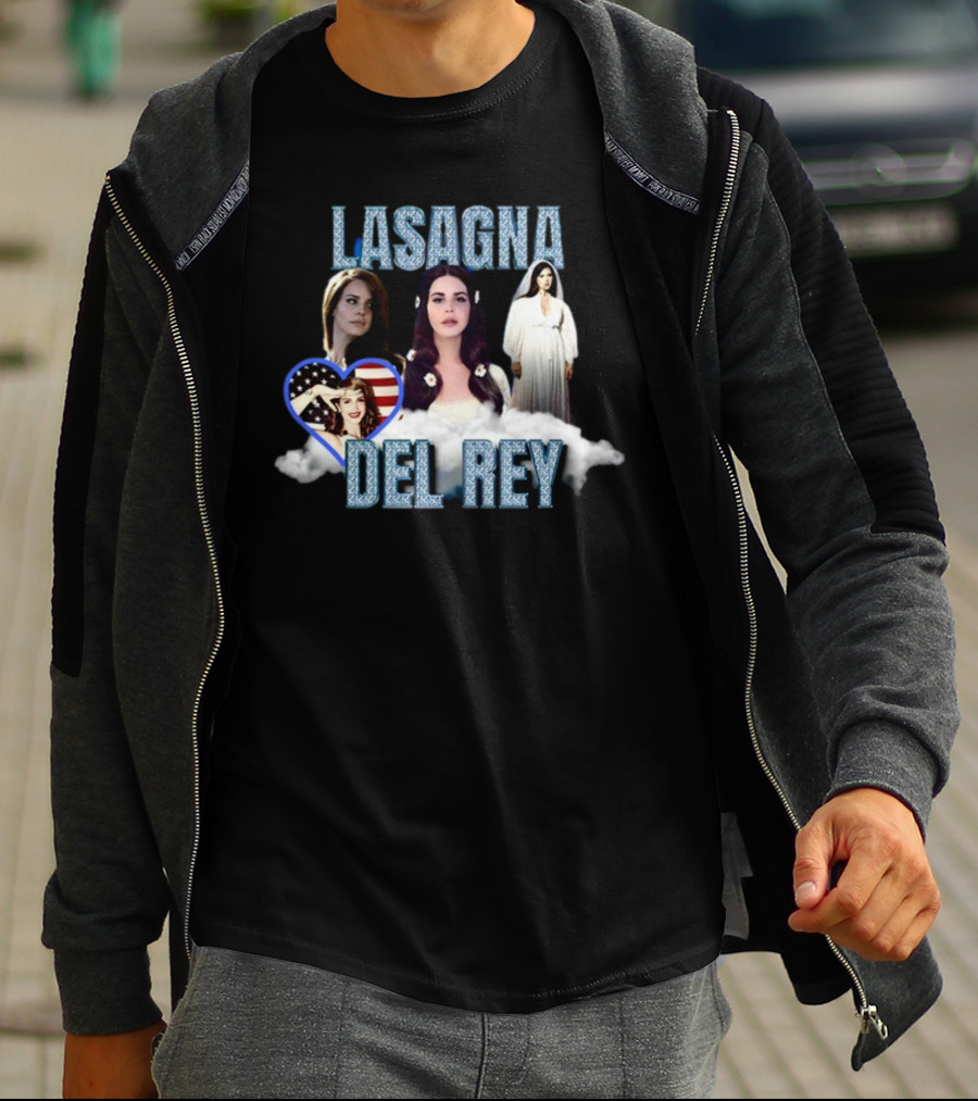 Lasagna Del Rey American Heart Cloud T-Shirt