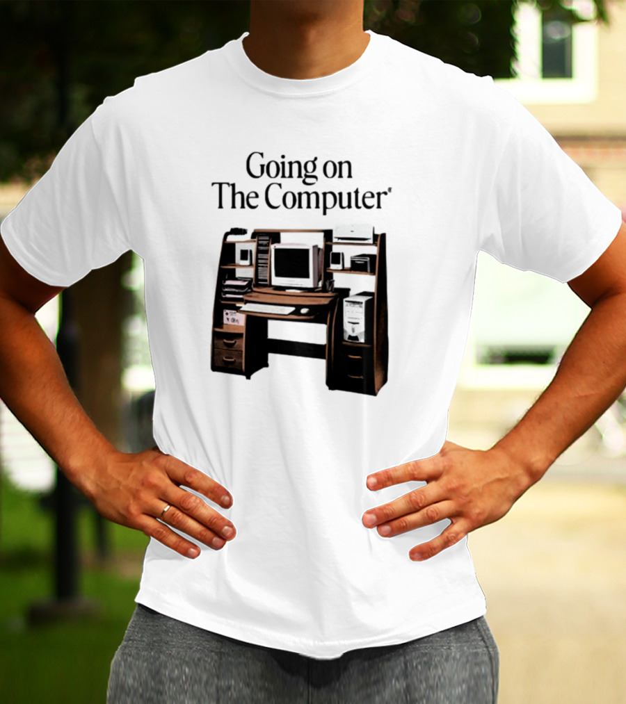 Going On The Computer In Loving Memory 1995-2207 Retro Desktop Setup T-Shirt
