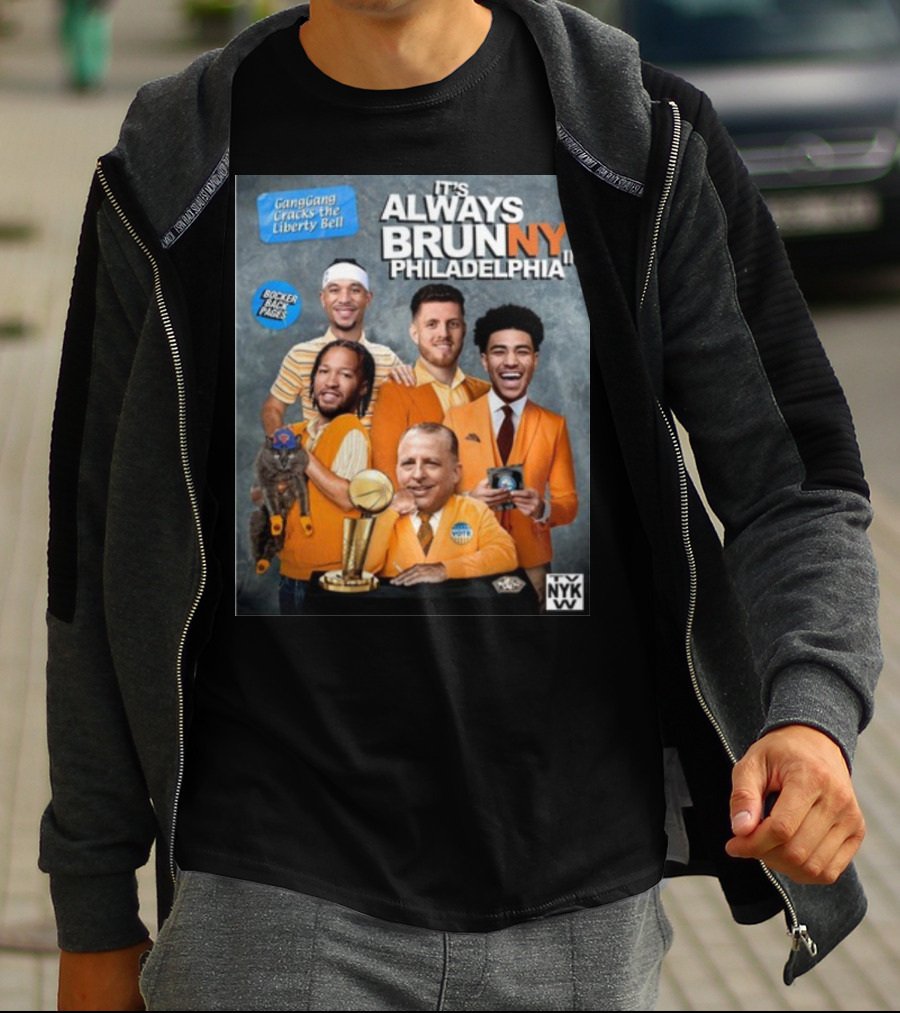 GangGang Cracks The Liberty Bell It's Always Brunny In Philadelphia NYK VB Bocker Back Pages T-Shirt