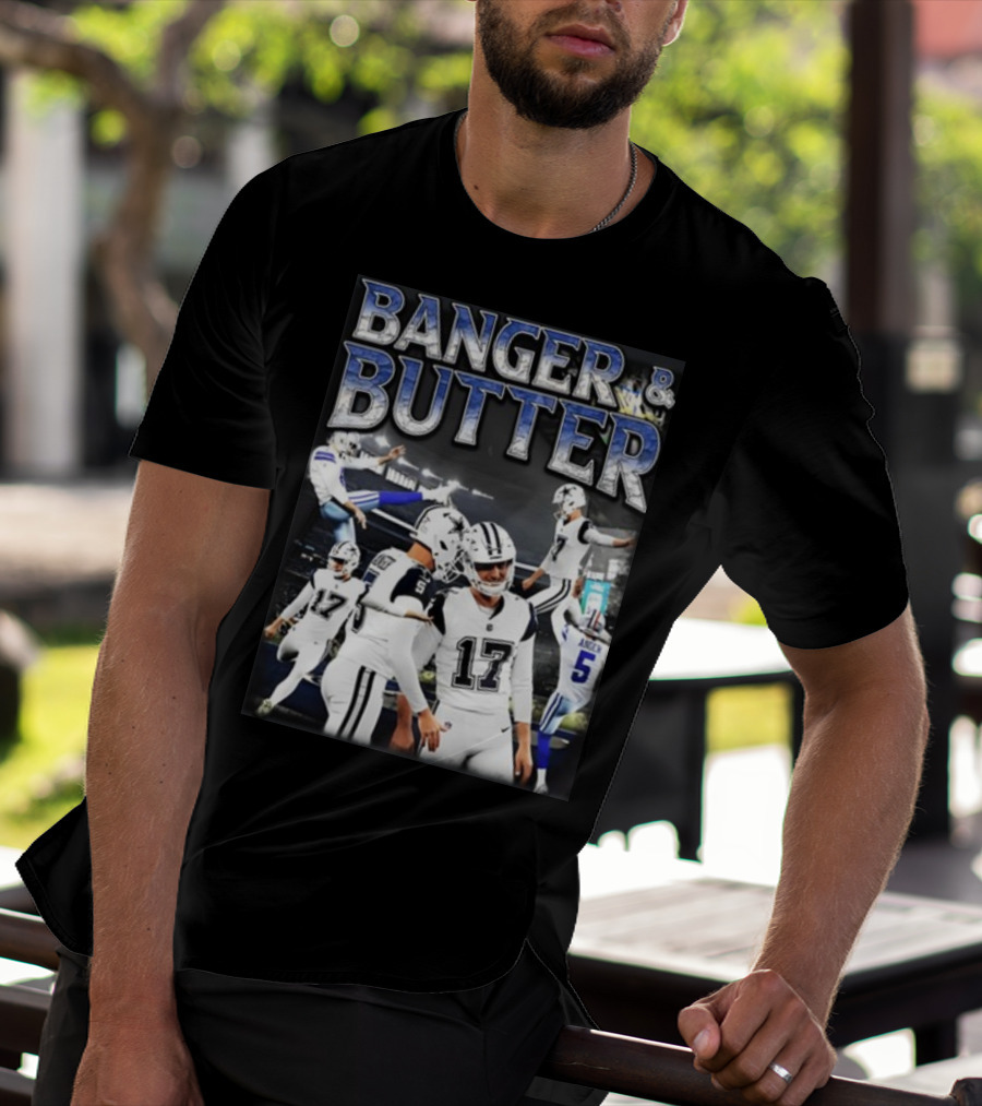 Banger And Butter Football Action With 17 And 5 T-Shirt