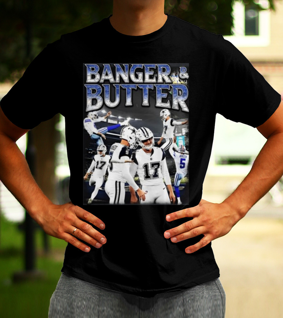 Banger And Butter Football Action With 17 And 5 T-Shirt