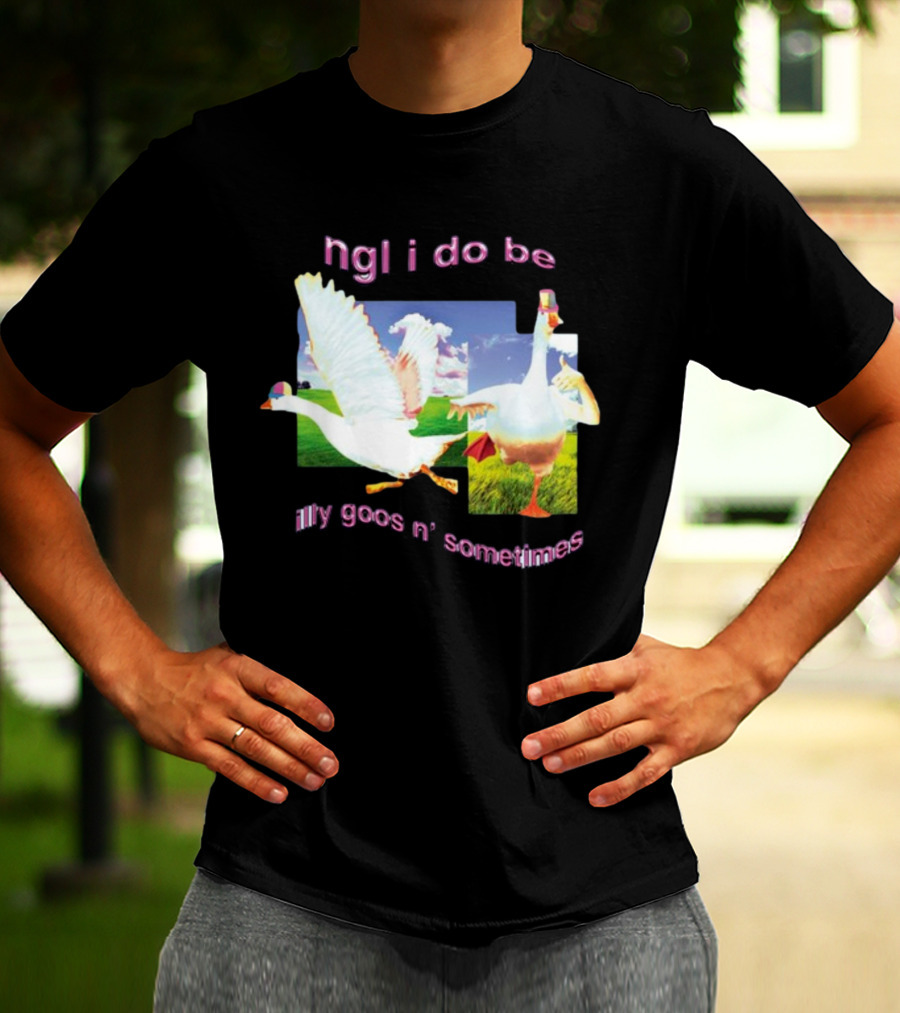 Ngl I Do Be Silly Goosin' Sometimes Goose Humor Fun Playful T-Shirt