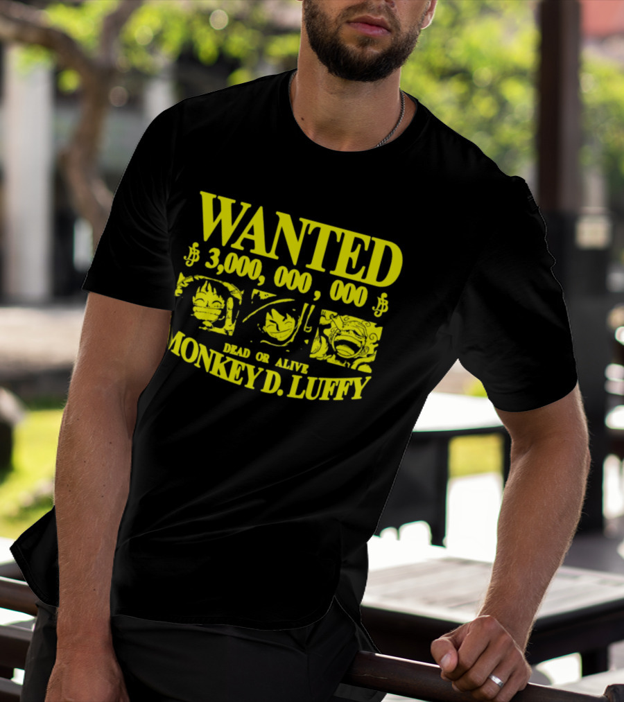 WANTED 3,000,000,000 MONKEY D. LUFFY STRAWHAT PIRATE T-Shirt