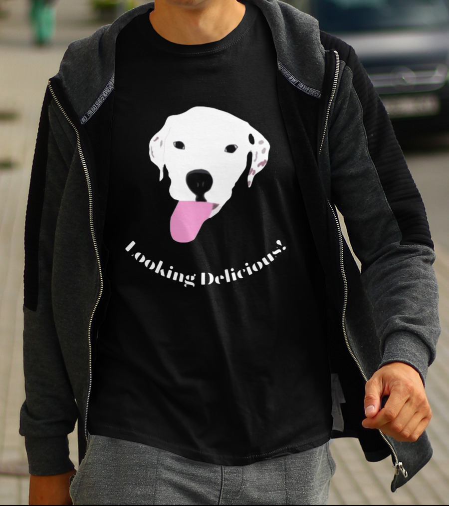 Looking Delicious Remi Dog Illustration With Pink Tongue T-Shirt