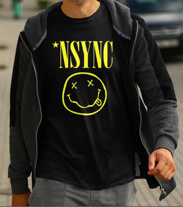 NSYNC Smiley Face Crossover T-Shirt