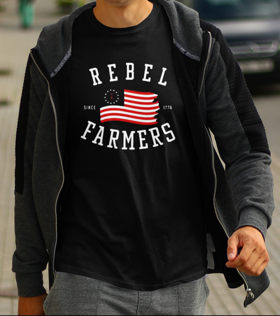 Gatlin Didier Rebel Farmers Since 1776 Flag T-Shirt