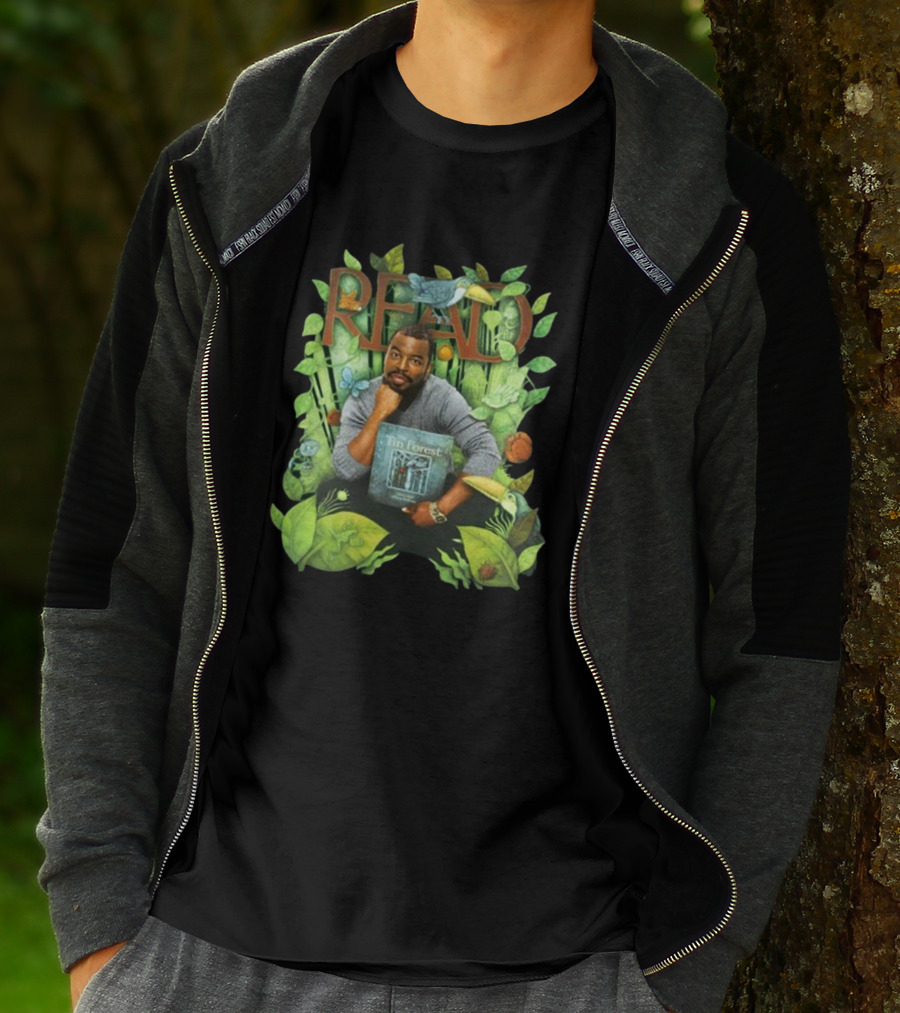 LeVar Burton Read The Tin Forest Surrounded By Lush Greenery And Animals T-Shirt