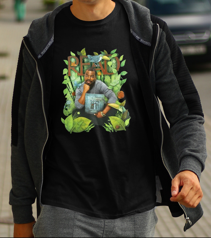 LeVar Burton Read The Tin Forest Surrounded By Lush Greenery And Animals T-Shirt