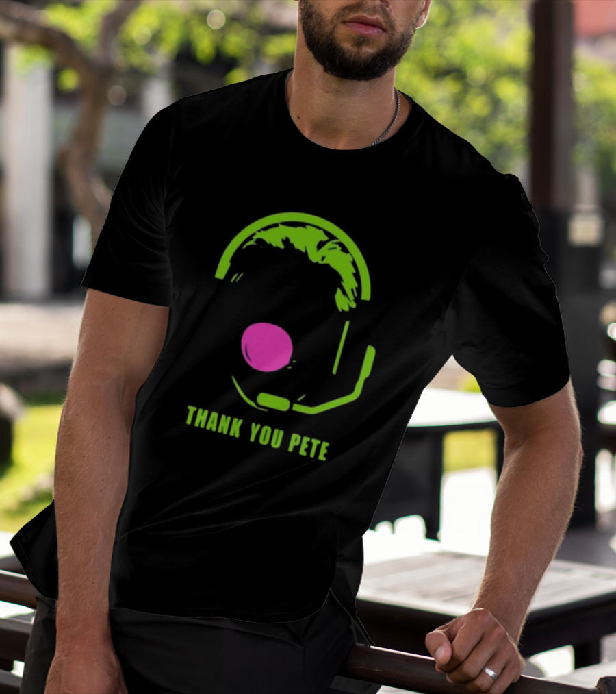 Thank You Pete Simplyseattle Coach Headset Neon T-Shirt