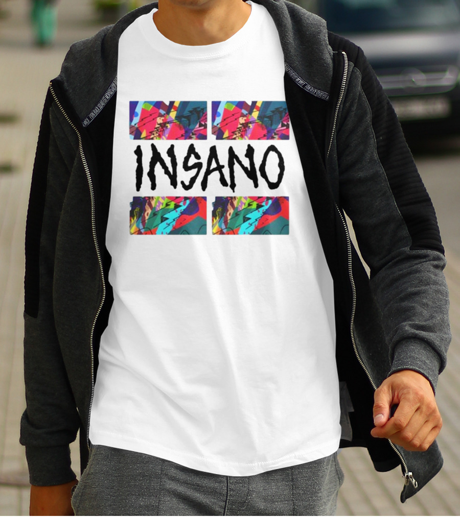 Multicolor Abstract Kaws Insano T-Shirt