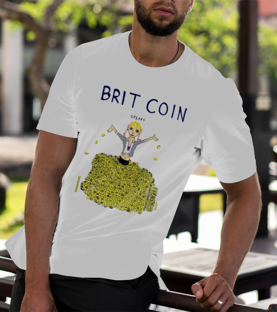 Dave Portnoy Brit Coin Spears Dancing In Gold T-Shirt