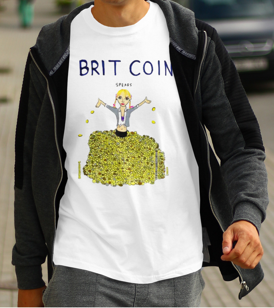 Dave Portnoy Brit Coin Spears Dancing In Gold T-Shirt