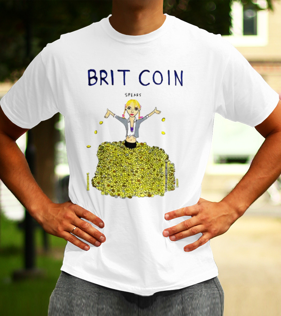 Dave Portnoy Brit Coin Spears Dancing In Gold T-Shirt