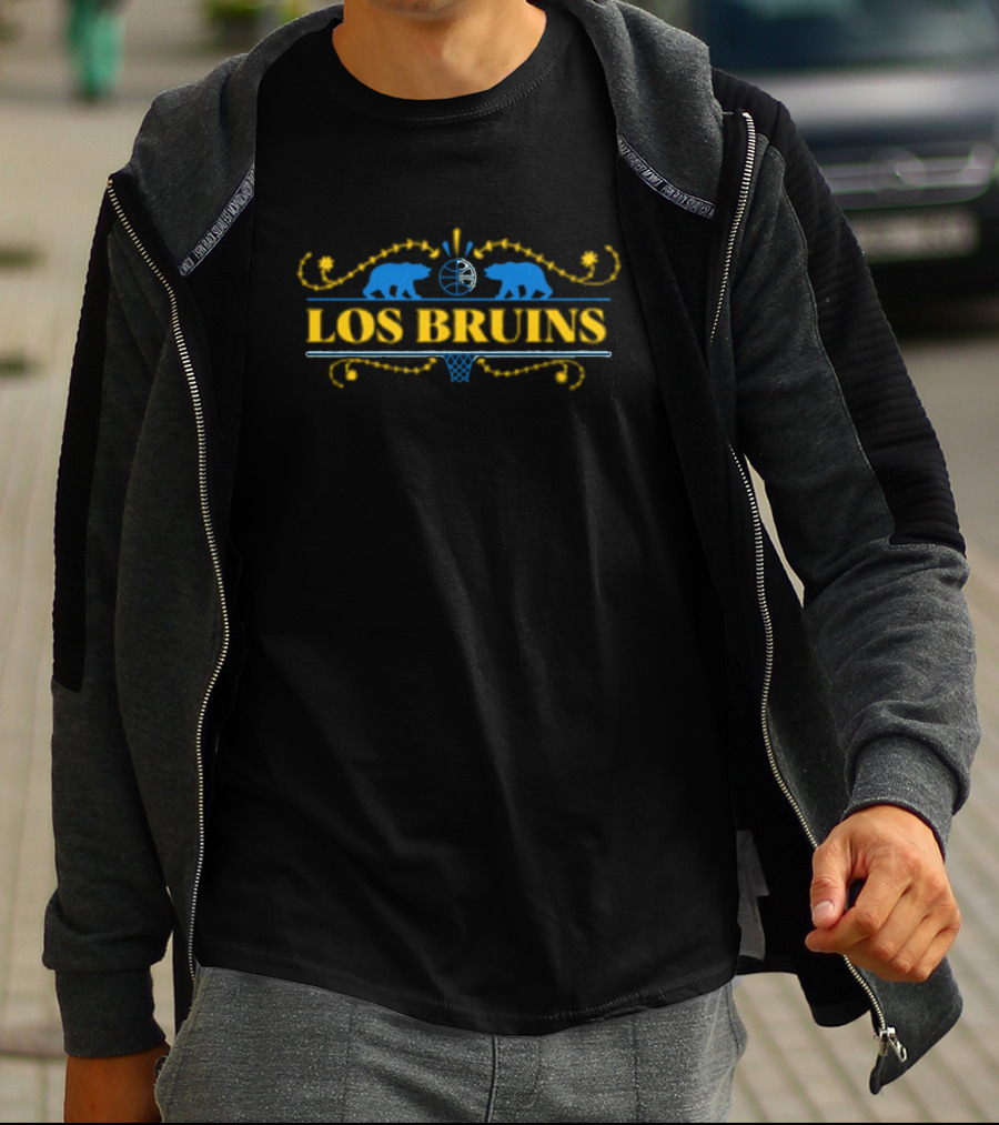 Los Bruins Bears Basketball Blue And Yellow T-Shirt