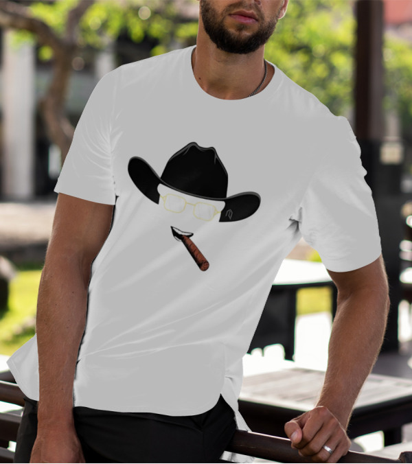 Cowboy Hat Sunglasses Cigar Iconic T-Shirt