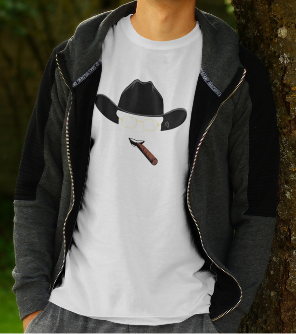 Cowboy Hat Sunglasses Cigar Iconic T-Shirt