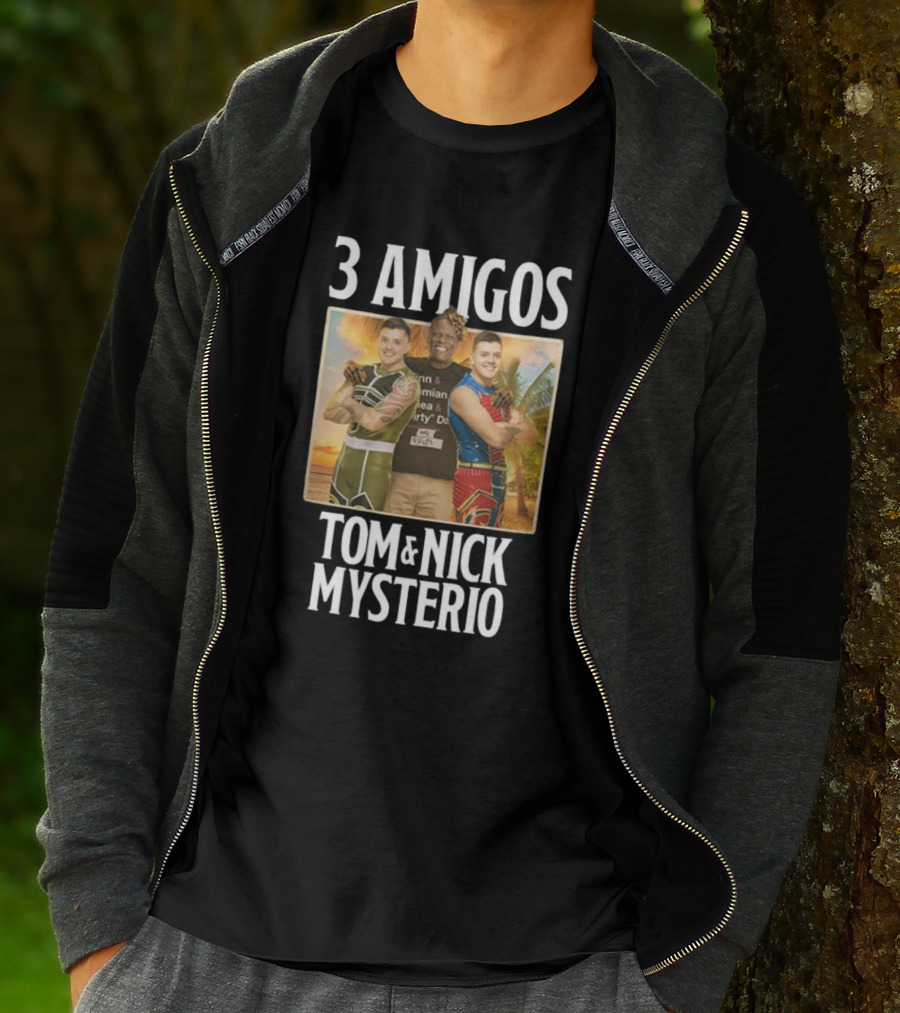 3 Amigos Tropical Adventure With Tom And Nick Mysterio T-Shirt