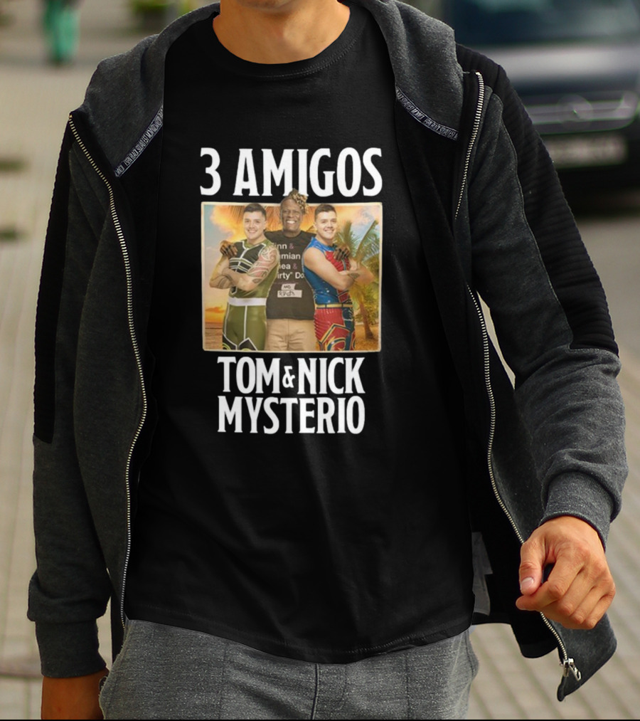 3 Amigos Tropical Adventure With Tom And Nick Mysterio T-Shirt