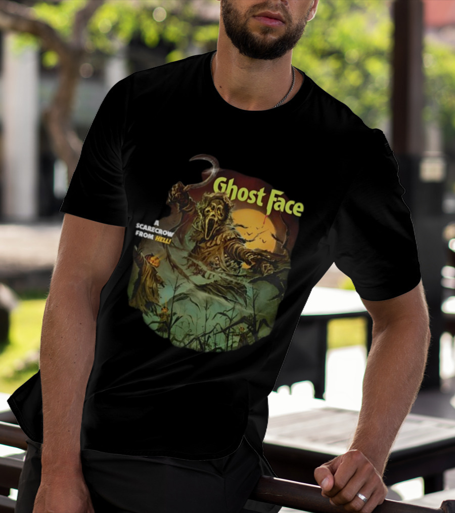 Ghost Face A Scarecrow From Hell Cavitycolors Glows In The Dark T-Shirt