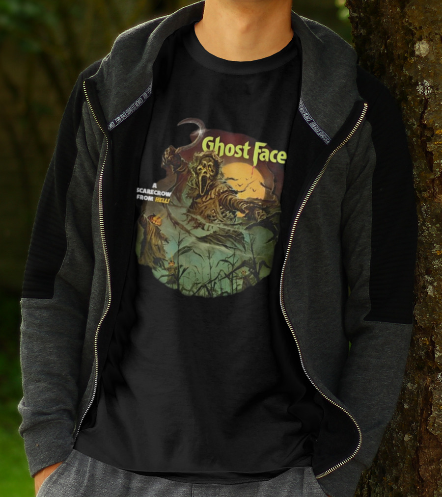 Ghost Face A Scarecrow From Hell Cavitycolors Glows In The Dark T-Shirt