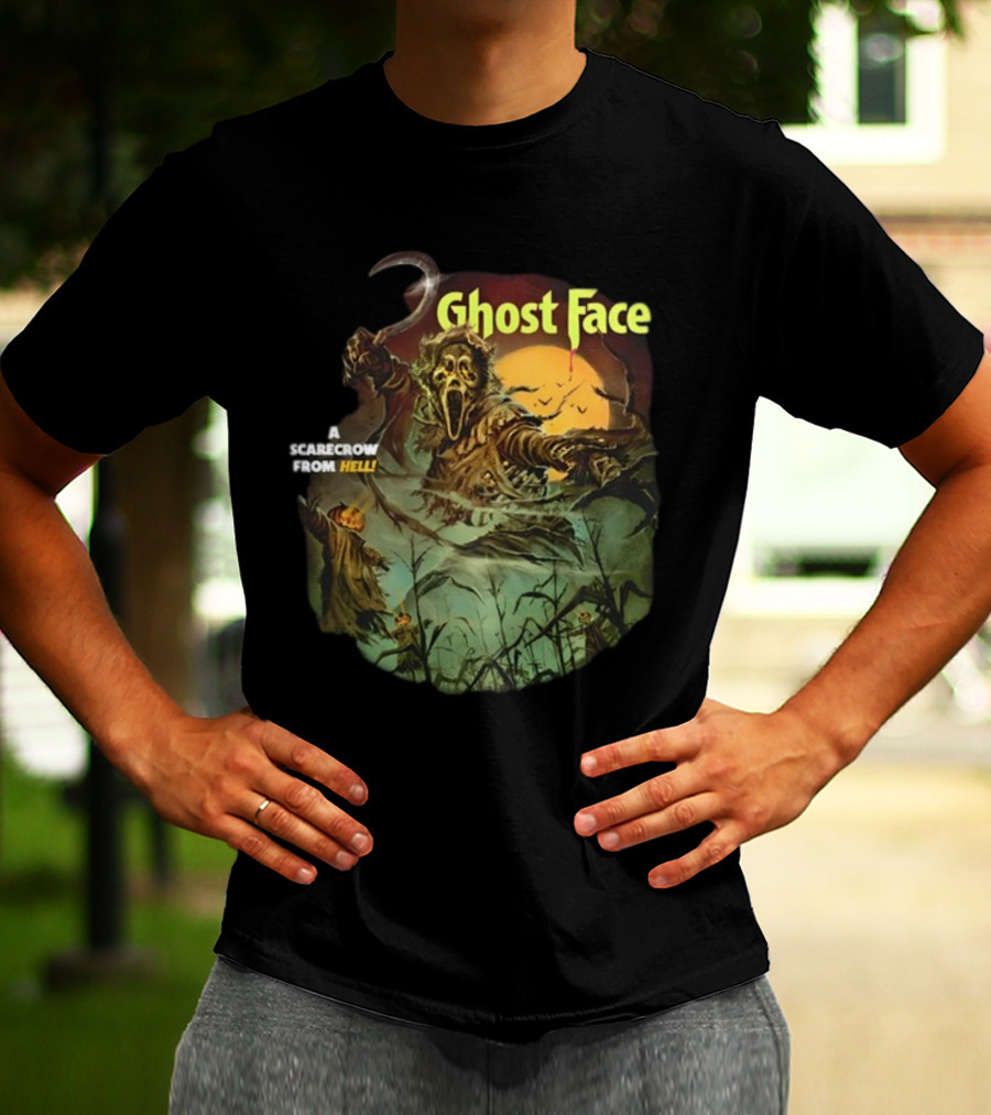 Ghost Face A Scarecrow From Hell Cavitycolors Glows In The Dark T-Shirt