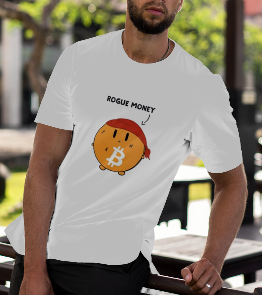 Lina Seiche Bitcoin Rogue Money Icon With Red Bandana T-Shirt