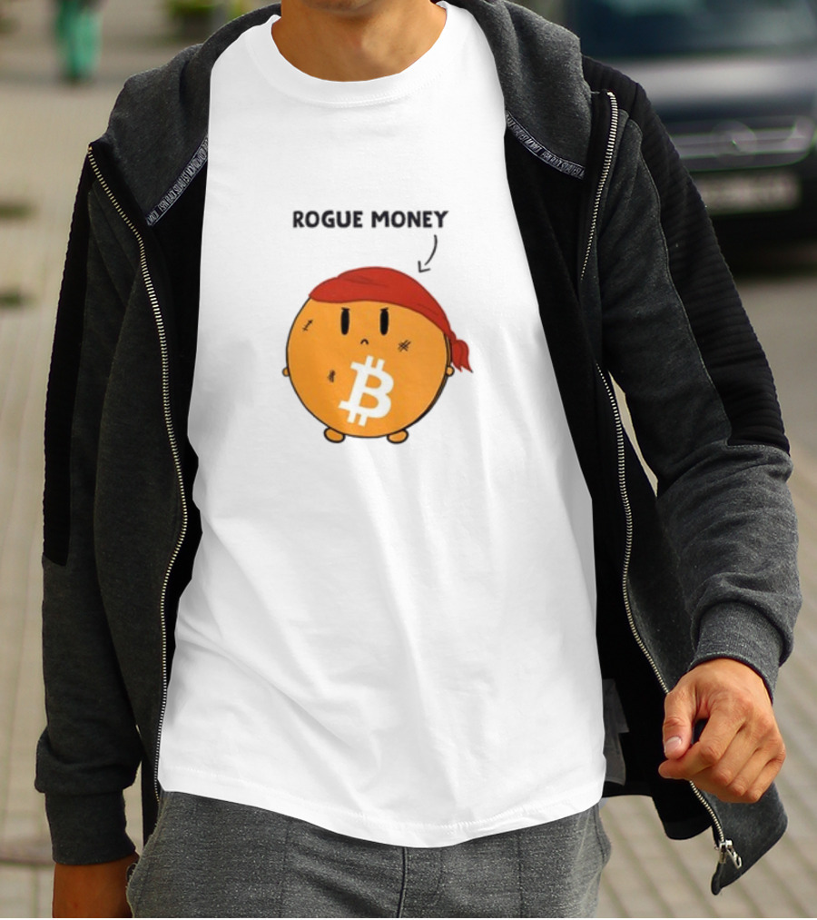 Lina Seiche Bitcoin Rogue Money Icon With Red Bandana T-Shirt