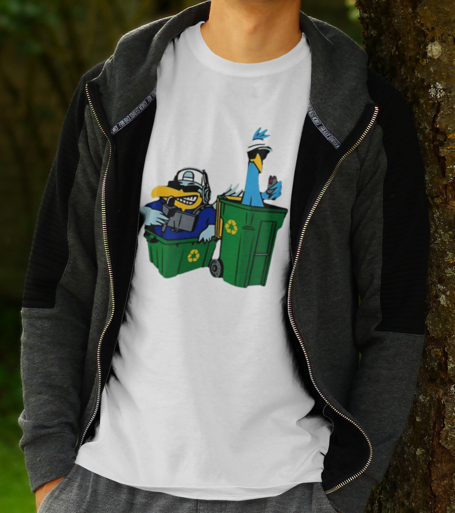Birdie Juice People’s Birdies Recycling Bin Humor T-Shirt