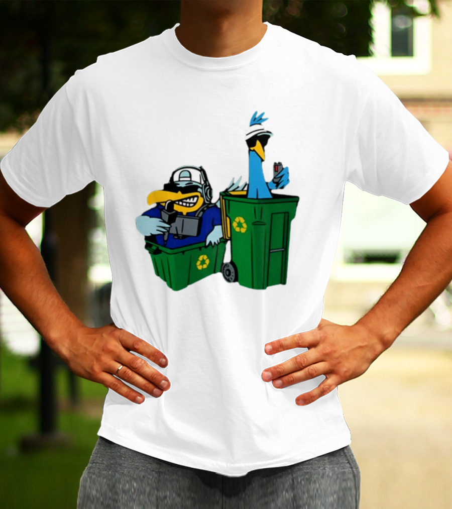 Birdie Juice People’s Birdies Recycling Bin Humor T-Shirt