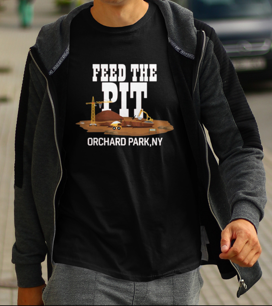 Feed The Pit Orchard Park NY Construction Scene T-Shirt