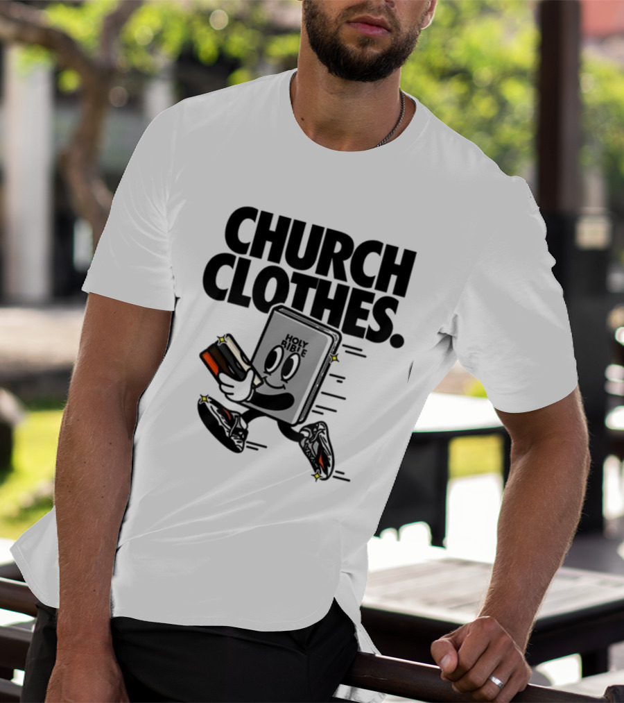 Church Clothes Holy Bible Cartoon Running Sneakers T-Shirt