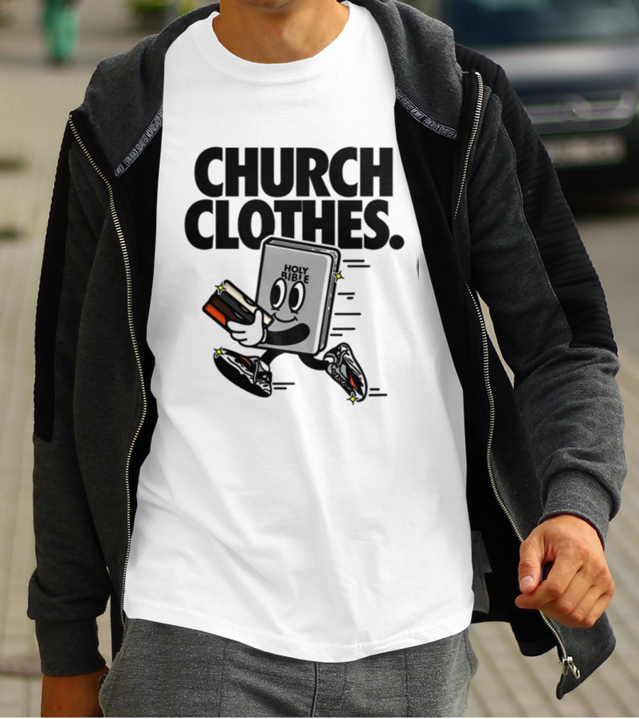 Church Clothes Holy Bible Cartoon Running Sneakers T-Shirt