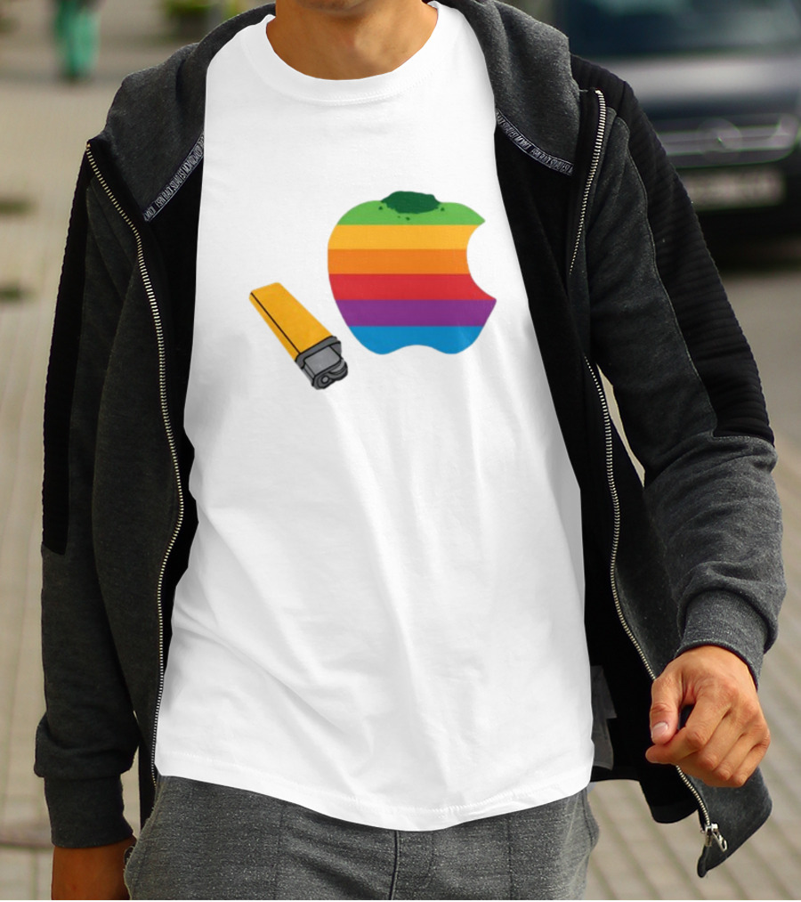 Apple Pipe Rainbow Logo Lighter T-Shirt