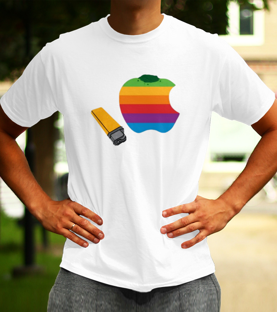 Apple Pipe Rainbow Logo Lighter T-Shirt