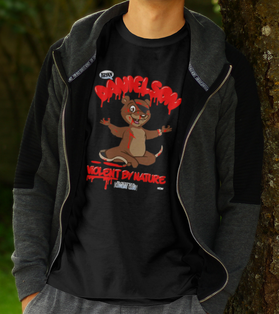 Bryan Danielson Violent By Nature Bear Blackpool Combat Club T-Shirt